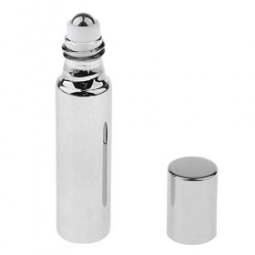 CMJ Lot de 2 flacons en verre avec revêtement UV Argenté 10 ml