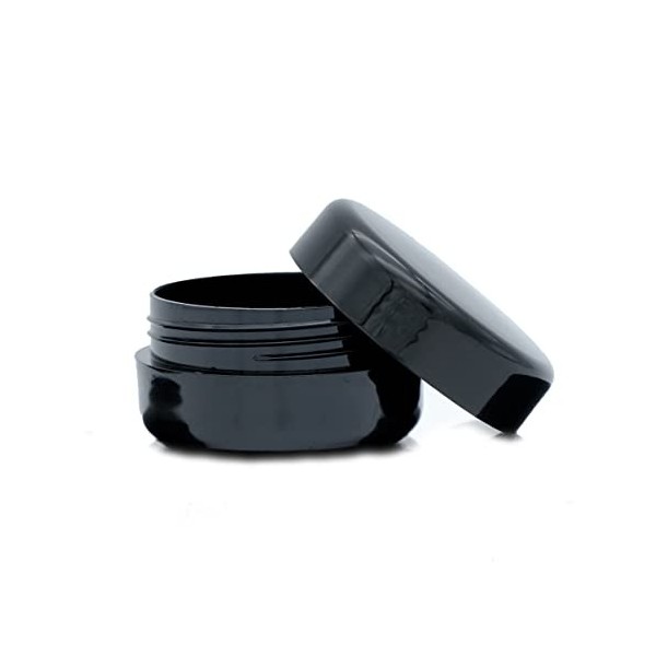 1 pot vide en plastique noir rechargeable de 10 ml gel UV, conteneur de voyage, maquillage, échantillons, crèmes, nail art 