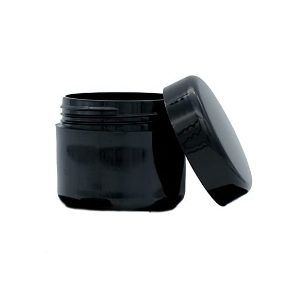 1 pot de maquillage vide en plastique noir rechargeable de 20 ml gel UV, conteneur de voyage, maquillage, échantillons, crèm