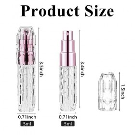 Leikedun Lot de 4 flacons vaporisateurs de parfum 5 ml - Mini vaporisateurs rechargeables en acrylique - Vue complète - Flaco