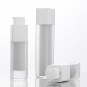 minkissy Lot de 3 flacons à pompe sans air - Mat - Rechargeable - Pour fond de teint - Pour crème, lotion, shampooing - 50 ml