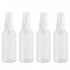Lot de 4 petits vaporisateurs de 20 ml - En plastique transparent - Rechargeable - Pour parfum, cosmétique, maquillage