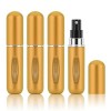 Soleebee Lot de 4 vaporisateurs de parfum rechargeables - 5 ml - Mini vaporisateur portable pour les voyages, les voyages - R