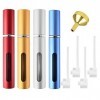 QincLing Lot de 4 mini vaporisateurs de parfum rechargeables de 5 ml - Pour les déplacements