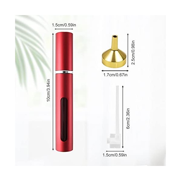 QincLing Lot de 4 mini vaporisateurs de parfum rechargeables de 5 ml - Pour les déplacements