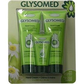 Glysomed Hand Cream Combo 2 X Large Tube 8.5 Fl Oz + 1 X Purse Size 1.7 Fl Oz by Glysomed
