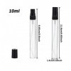 CMJ Lot de 3 flacons vaporisateurs en verre transparent de 10 ml avec couvercle noir