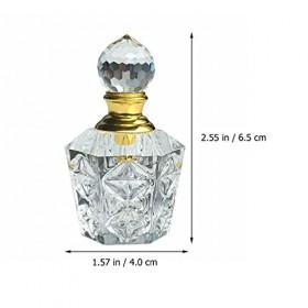 Minkissy Flacon de parfum en cristal - Style vintage - Avec compte-gouttes - Pour bureau, spa, etc.