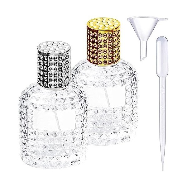 Vaporisateur de parfum vide et rechargeable en verre modèle diamant