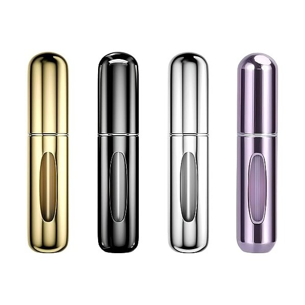 R N 4PCS 5ML Atomiseur Parfum Rechargeable Flacon Mini Bouteilles Atomiseurs Pulvérisateur Parfum