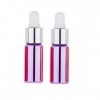 CMJ Lot de 2 flacons vides en verre violet métallisé de 5 ml