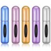 Bewudy 5 pcs vaporisateur de parfum, 5ml flacon de parfum rechargeable mini portable vaporisateur de parfum sac vaporisateur 