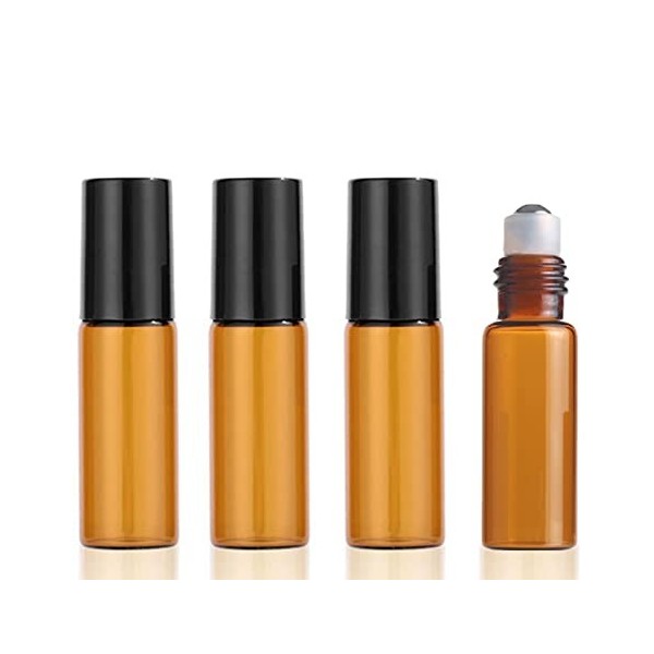 Roll On Vide 10ml, 20 Pièces Flacon Huile Essentielle Vide, Roll On Huiles  Essentielles, Flacon Roll on en Verre Rechargeable avec Boules de Rouleau  en Acier Inoxydable pour Huile Essentielle Parfum 