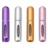 linamiko Lot de 4 mini flacons de parfum rechargeables - Flacon vaporisateur de parfum rechargeable - Étui à pompe de recharg