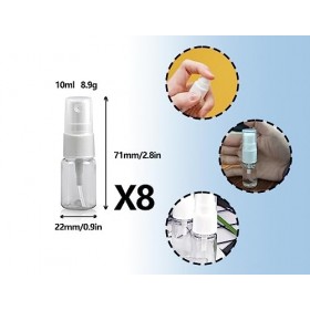 ZoeTekway 8 pcs 10ml spray bottle small, Cosmetic atomizer spray bottle, Portable small spray bottles to fill, perfume atomiz