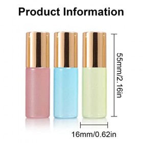 XPEX 5 Pièces Bouteilles à Rouleaux Dhuiles Essentielles, 5 ML Roll On Vide,Flacon Huile Eessentielle Vide,Rechargeable Roll