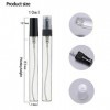 5 PCS Mini Flacons Vaporisateurs en Plastique Transparent 10ML Echantillon Parfum Vide Spray, Flacons Vaporisateurs Vides de 