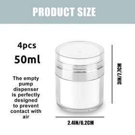 Contenant Cosmetique Vide Cosmetique Pompe: 4 Pièces Portable Pots à Crème Distributeur Pompe Flacon Vide, Contenant Cosmetiq