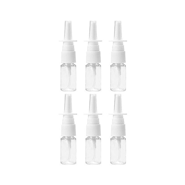 SSRDFU 6 pièces vaporisateurs nasaux vides de Verre, pour huile essentielle, maquillage et eau saline 10ml 