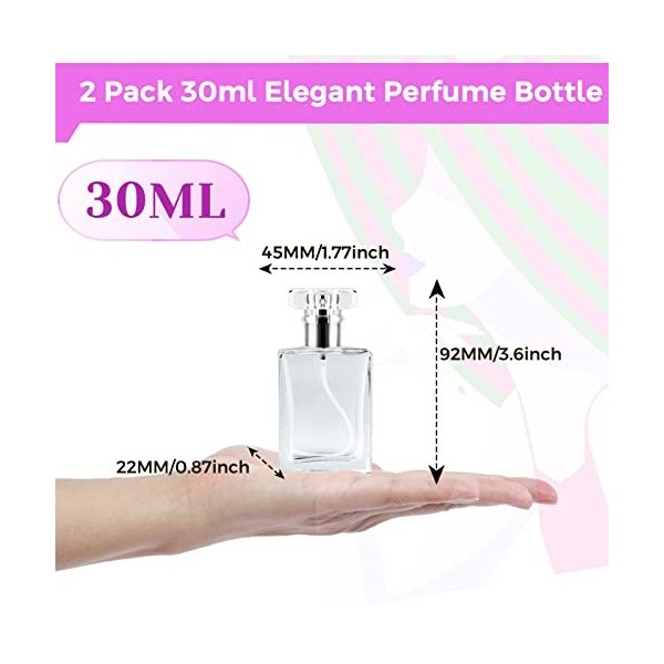 BOOHO 2Pcs 100ml Flacon Vaporisateur Verre, Vaporisateur Parfum