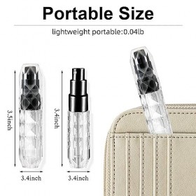 DGUSO 4 Pièces Vaporisateur Parfum 5ml Vaporisateur Parfum Voyage Vaporisateur Parfum Vide Flacon Parfum Rechargeable Mini Fl