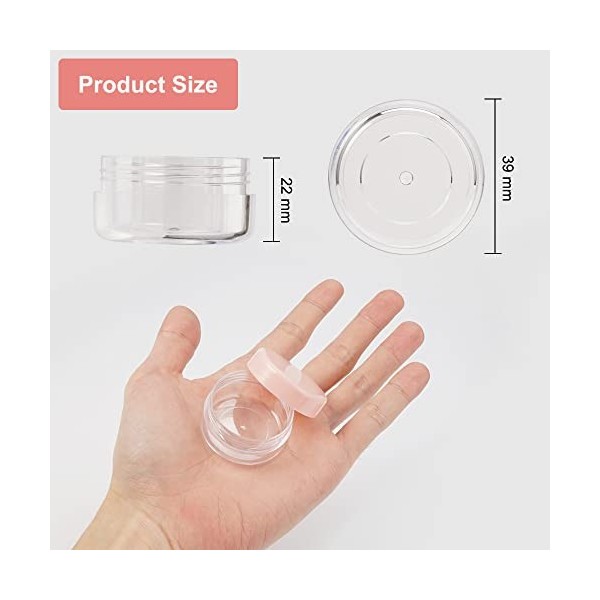 24 Pièces Pot Vide Cosmétiques Petit Pot 10ml Contenant Voyage Contenant Échantillon Voyage Plastique Transparente Petite Boi