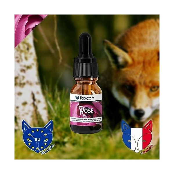 FoxCoh, Rose 10ml, Huile essentielle Concentré de parfum - Pipette