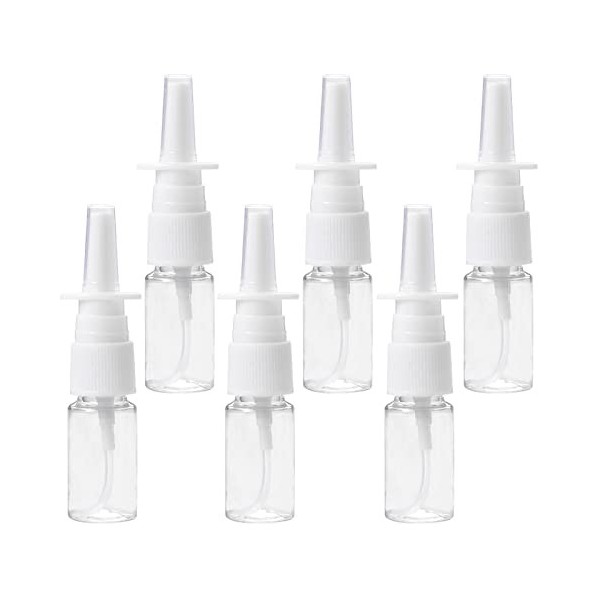 Sliverdew Lot de 6 vaporisateurs nasaux vides rechargeables pour eau, parfum, huiles essentielles, 20 ml