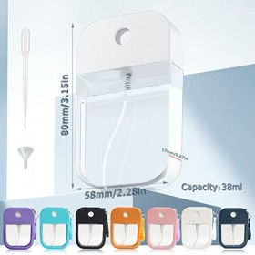 MaehSab 7 Flacons pulvérisateurs portables, 38ml Bouteille de parfum rechargeable, Boîte de pulvérisation hydratante, Bouteil