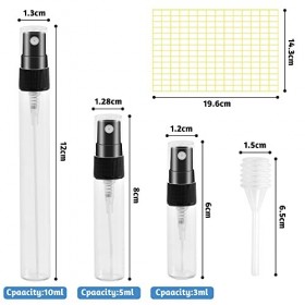 Reforung Lot de 21 Vaporisateur Parfum Vide Mini Flacons Vaporisateurs Voyage Bouteille Vaporisateur de Poche Portable Mini S