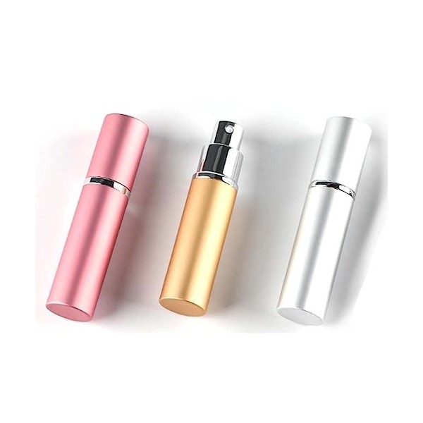 WeddHuis 3 Pcs 5ml Mini Portable Voyage Parfum Atomiseur Bouteille Vaporisateur Parfum Vide Rechargeable