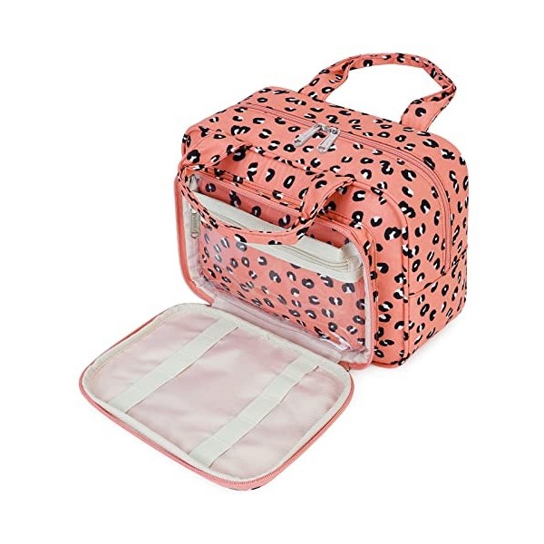 Narwey Trousse de Toilette Grande Femme Sac de Toilette Accessoires de Voyage Trousse Maquillage Femme Organisateurs de Toile