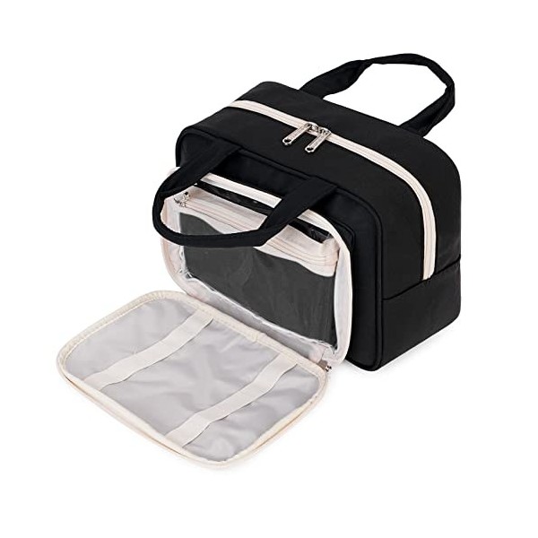 Narwey Trousse de Toilette Grande Femme Sac de Toilette Accessoires de Voyage Trousse Maquillage Femme Organisateurs de Toile