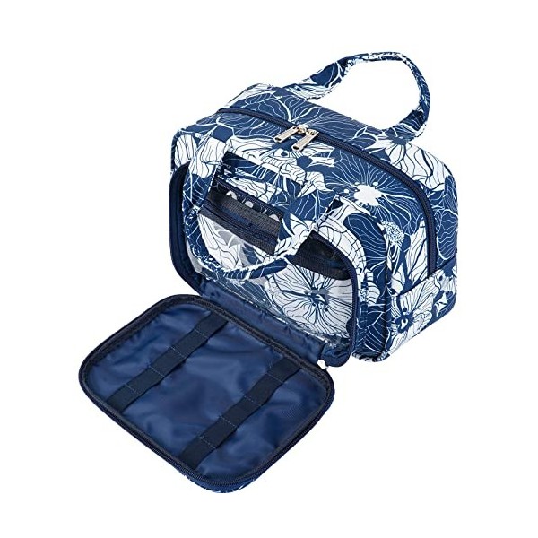 Narwey Trousse de Toilette Grande Femme Sac de Toilette Accessoires de Voyage Trousse Maquillage Femme Organisateurs de Toile