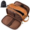 Elviros Trousse de Toilette pour Homme, Grande Capacité, Trousse de Maquillage avec Imperméable PU, avec Sac Étanche, 30,5 x 