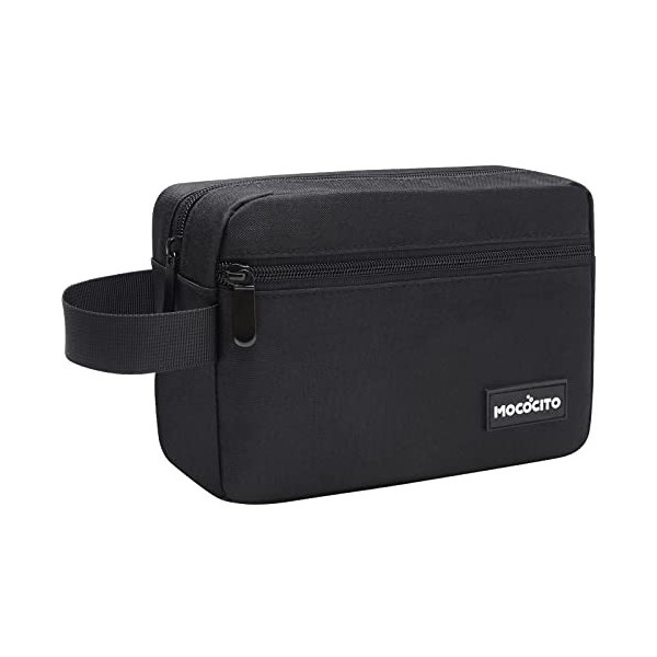 MOCOCITO Trousse de Toilette | Trousse de Toilette Voyage | Trousse de Toilette Avion | 21.5 x 15 x 8.5cm Noir 