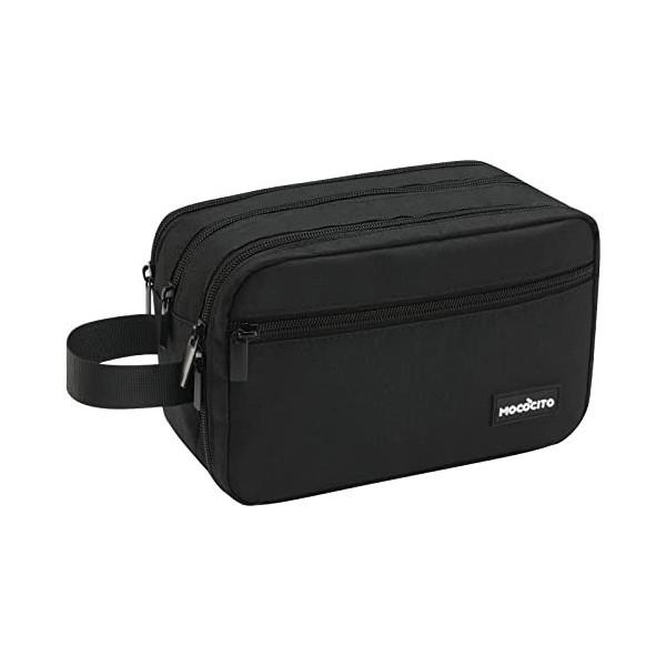 MOCOCITO Trousse de Toilette | Trousse de Toilette Voyage | Trousse de Toilette Avion | 21.5 x 15 x 8.5cm Noir 