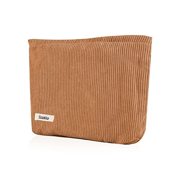 Petite Pochette Maquillage Trousse de Maquillage Tissu Sac à Cosmétiques à Glissière Sacs à Main Portables pour Femmes Trouss