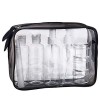 MOCOCITO Trousse de Toilette Transparente + Sac Scellé Refermables 20x20cm par Les règlements EU & UK Bagages à Main | Kit 