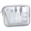 MOCOCITO Trousse de Toilette Transparente + Sac Scellé Refermables 20x20cm par Les règlements EU & UK Bagages à Main | Kit 