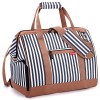 Lekesky Sac de Voyage Femme 33L Rayé avec 1 Trousse de Toilette