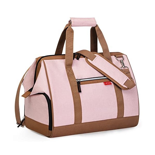 Lekesky Sac de Voyage Femme 33L Rayé avec 1 Trousse de Toilette