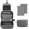 Larkumio Trousse de Toilette Homme Femme Voyage, Trousse de Maquillage Grande Capacité à Suspendre avec Crochet et Poignée, 1