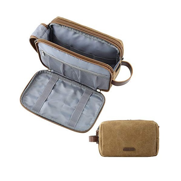 BAGSMART Trousse de Toilette Homme Voyage Accessoires Grande Trousse Toilette Imperméable Trousse Maquillage Femme Sac de Toi