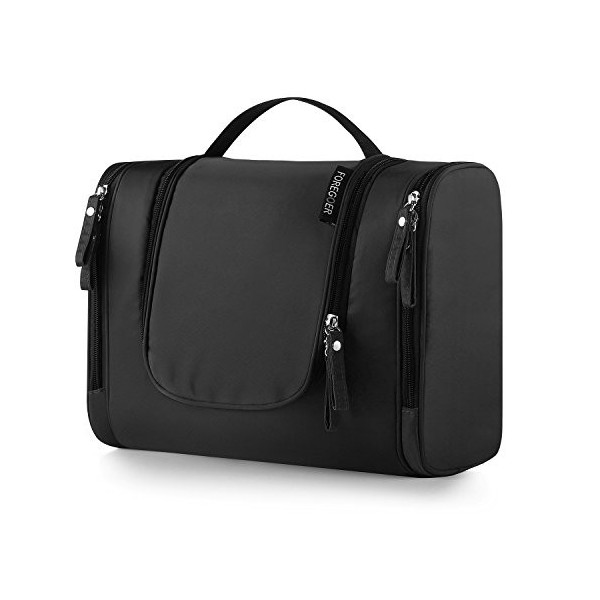 FOREGOER Trousse de Toilette Voyage Grande Sac de Toilette cosmétiques à Suspendre - Noir