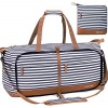 Lekesky Sac de Voyage Femme 80L Rayé avec 1 Trousse de Toilette