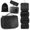 Elviros Trousse de Toilette pour Homme et Femme, Trousse de Voyage avec Grande Capacité avec Crochet, 3 en 1 Trousse de Maqui