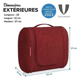 Trousse de Toilette Luxery XXL [Design 2023] Trousse de Toilette Voyage Homme Grande Trousse de Toilette Femme Maquillage [8 