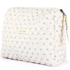 Yosemy Trousse à Maquillage Organisateur Sac avec Motif Floral Grand Capacité Trousse de Toilette pour Voyage pour Femme Fill