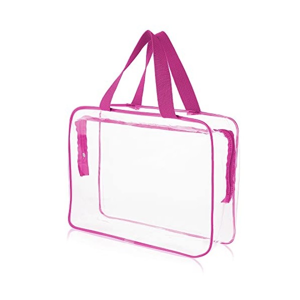 Sibba Sac fourre-Tout Transparent, Grande Trousse de Rangement Transparente pour Maquillage étanche étanche Fermeture éclair 